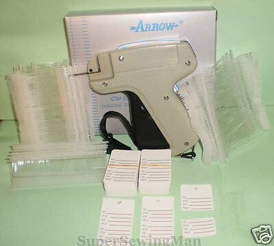 Clothing Price Label Tagging Tag Gun With 1000 Pins Fasterners Package Deal