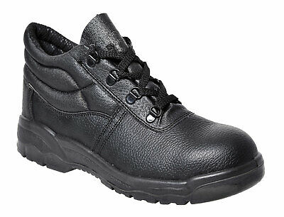 Portwest Fw10 Steelite Black Leather Work Boot With Protective Steel Toecap Astm