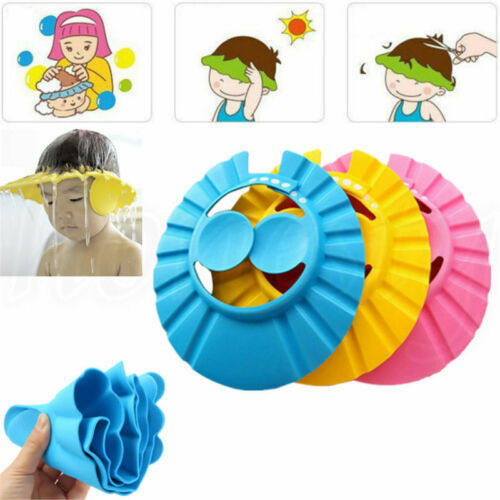 Baby Kids Toddler Bath Shower Shampoo Cap Hat Wash Adjustable Hair Shield Visor